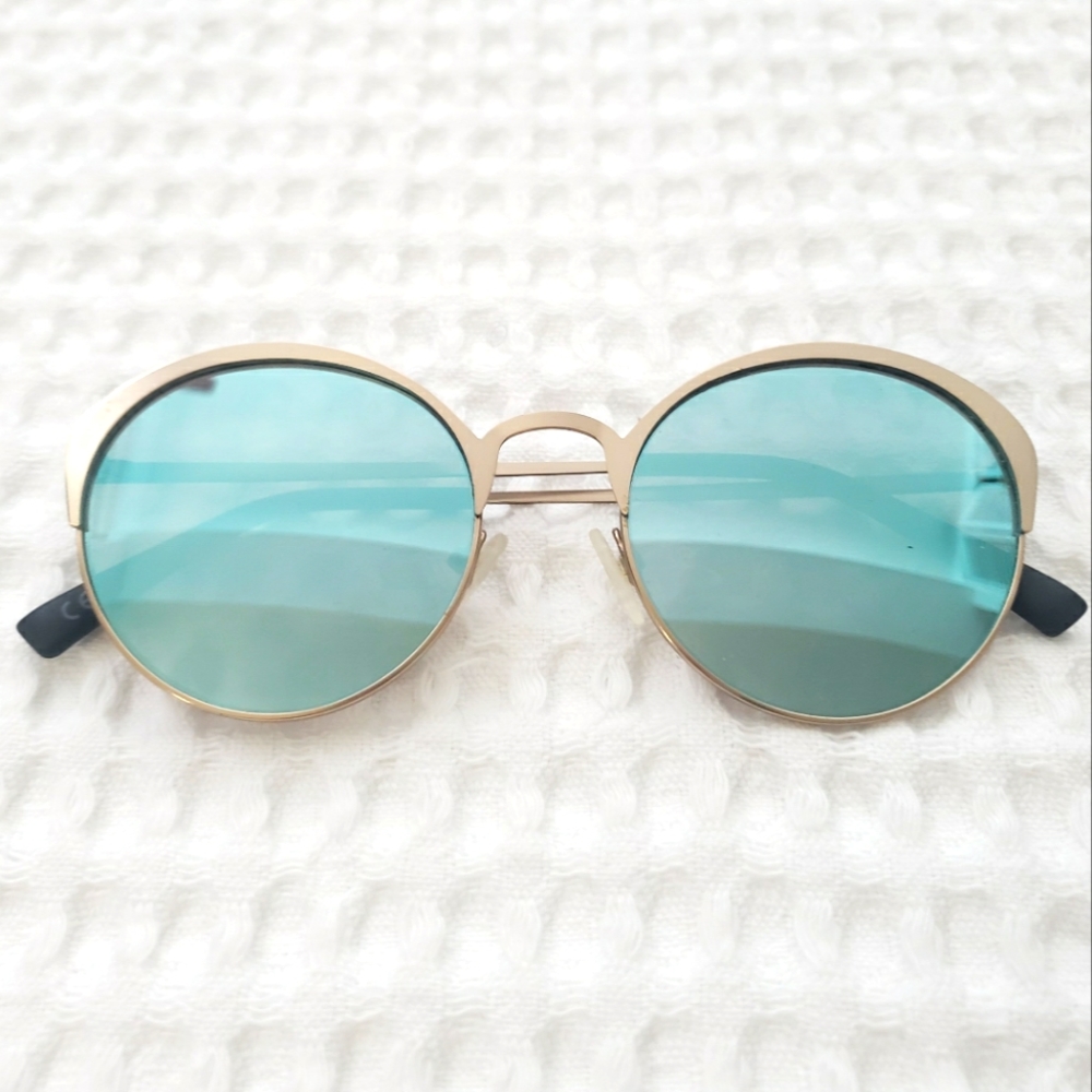 HAWKERS circle aqua mirror lens sunglasses